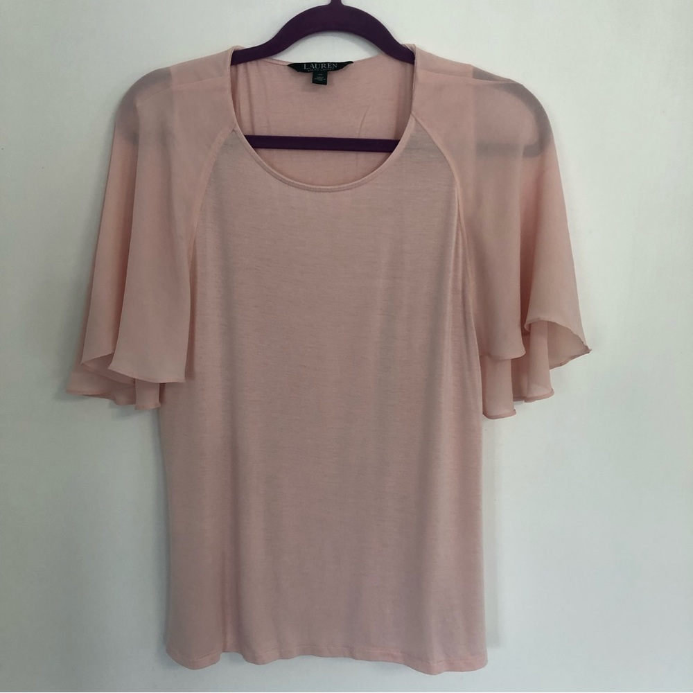 LAUREN RALPH LAUREN Women’s Coral Short Sleeve Blouse Size XL